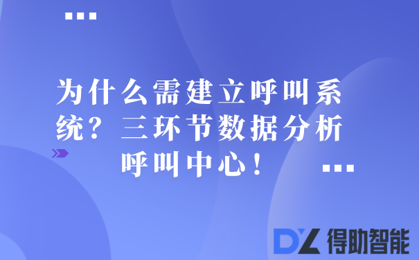 为什么需建立呼叫系统？三环节数据分析呼叫中心！ | 得助·智能交互