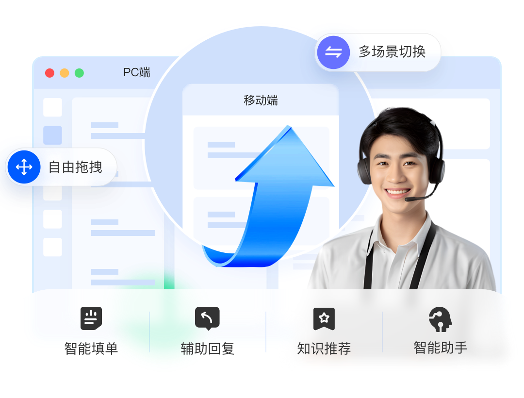 全媒体呼叫中心-一站式工作台智能辅助提效坐席